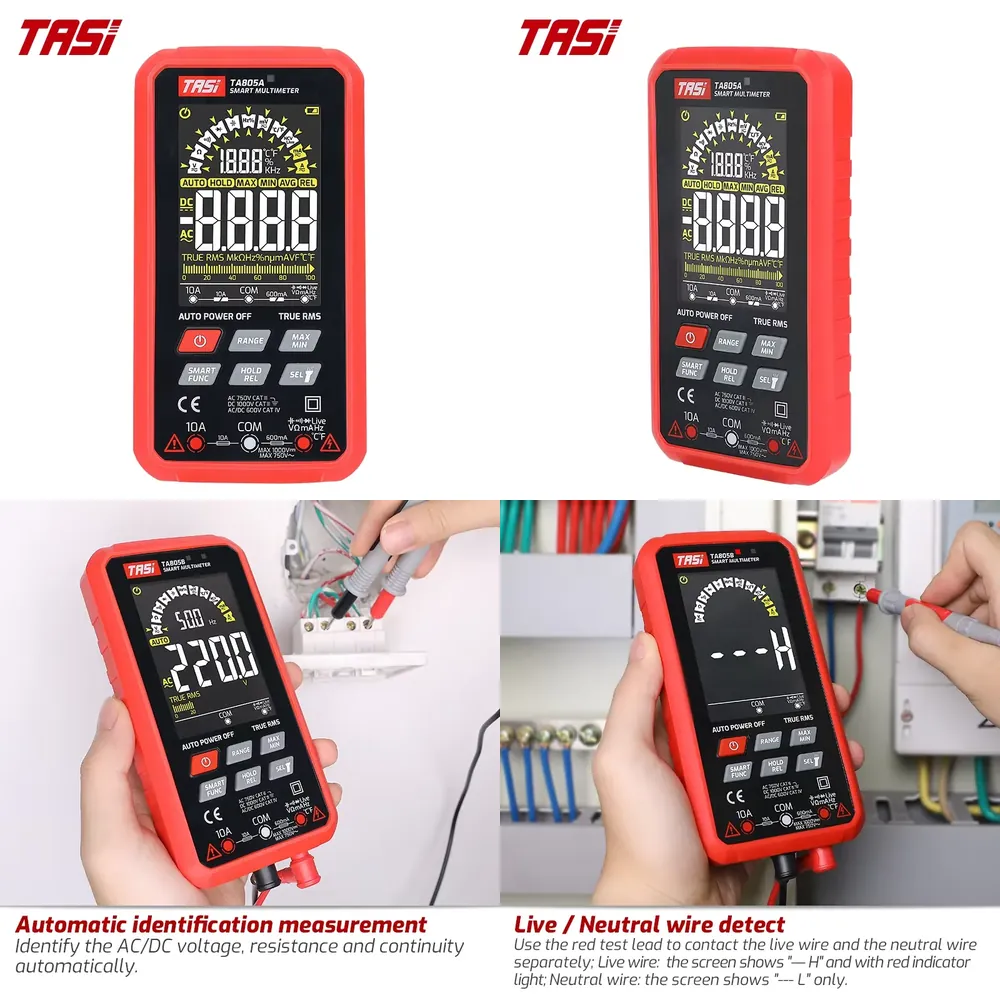 Multimeter Digital - TASI TA805A Smart Digital Multimeter Color