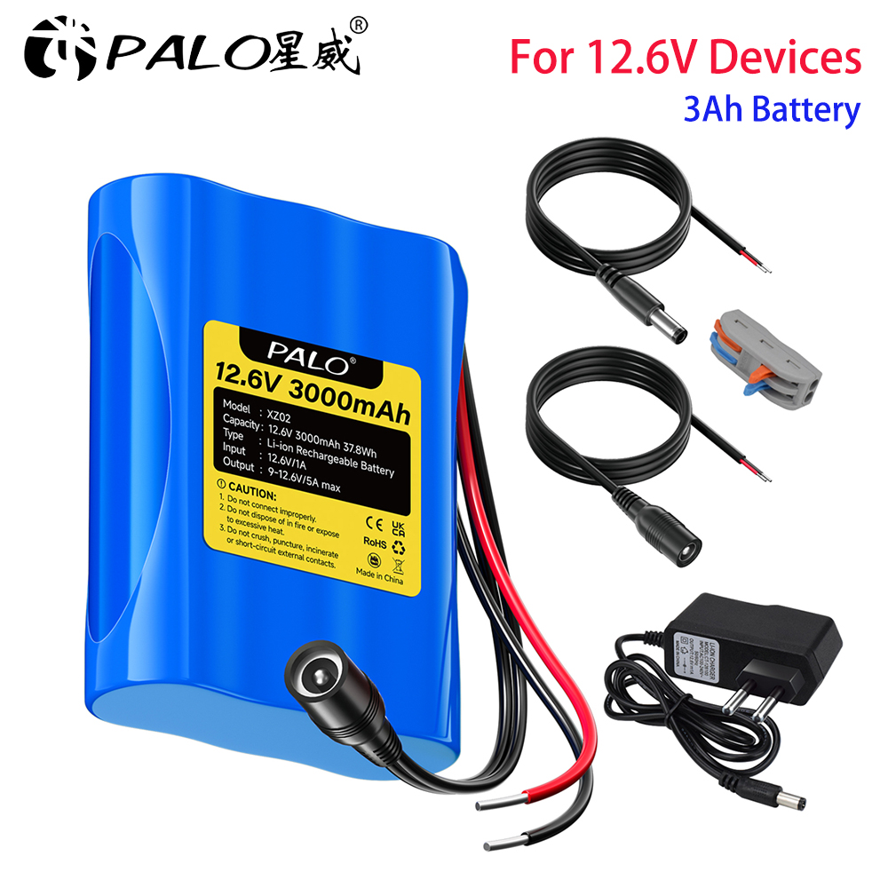 Diy Boat Electronics - 12.6V 3000mAh Rechargeable Battery Pack 3Ah