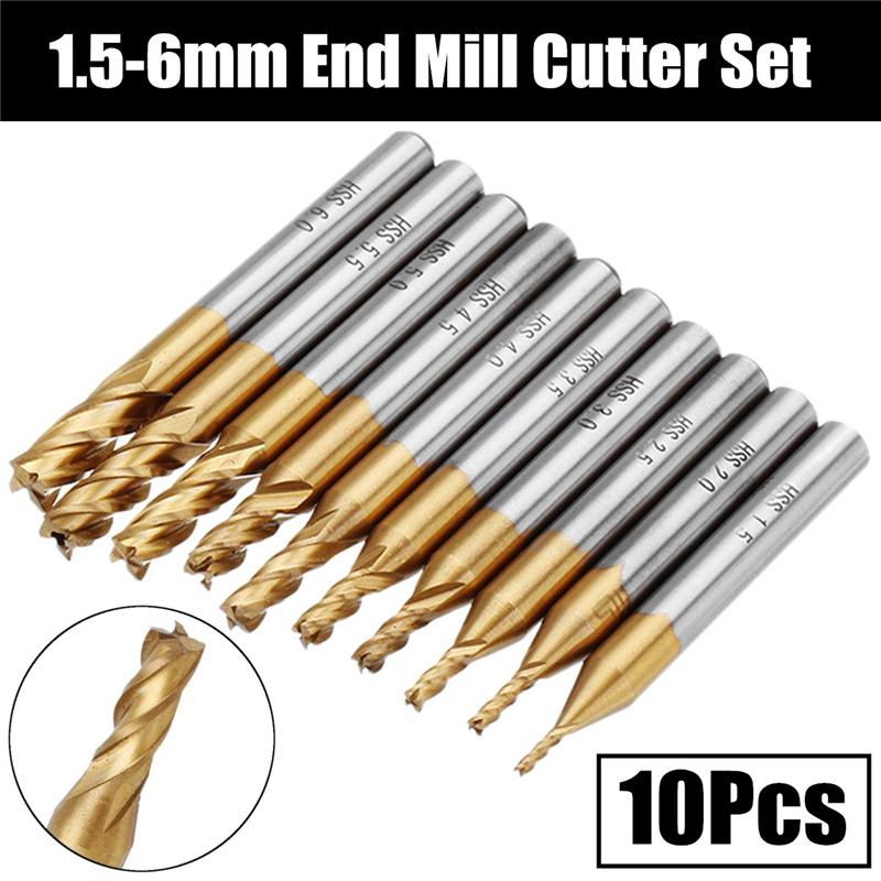 Diy Cnc Router Electronics - 4 Flutes Milling Cutters HSS Titanium