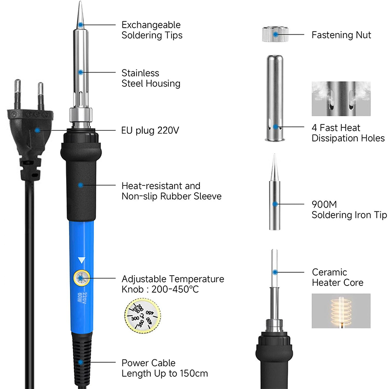Adjustable Temp 220V 60W Elect - Diy Electronics Gadget review and price