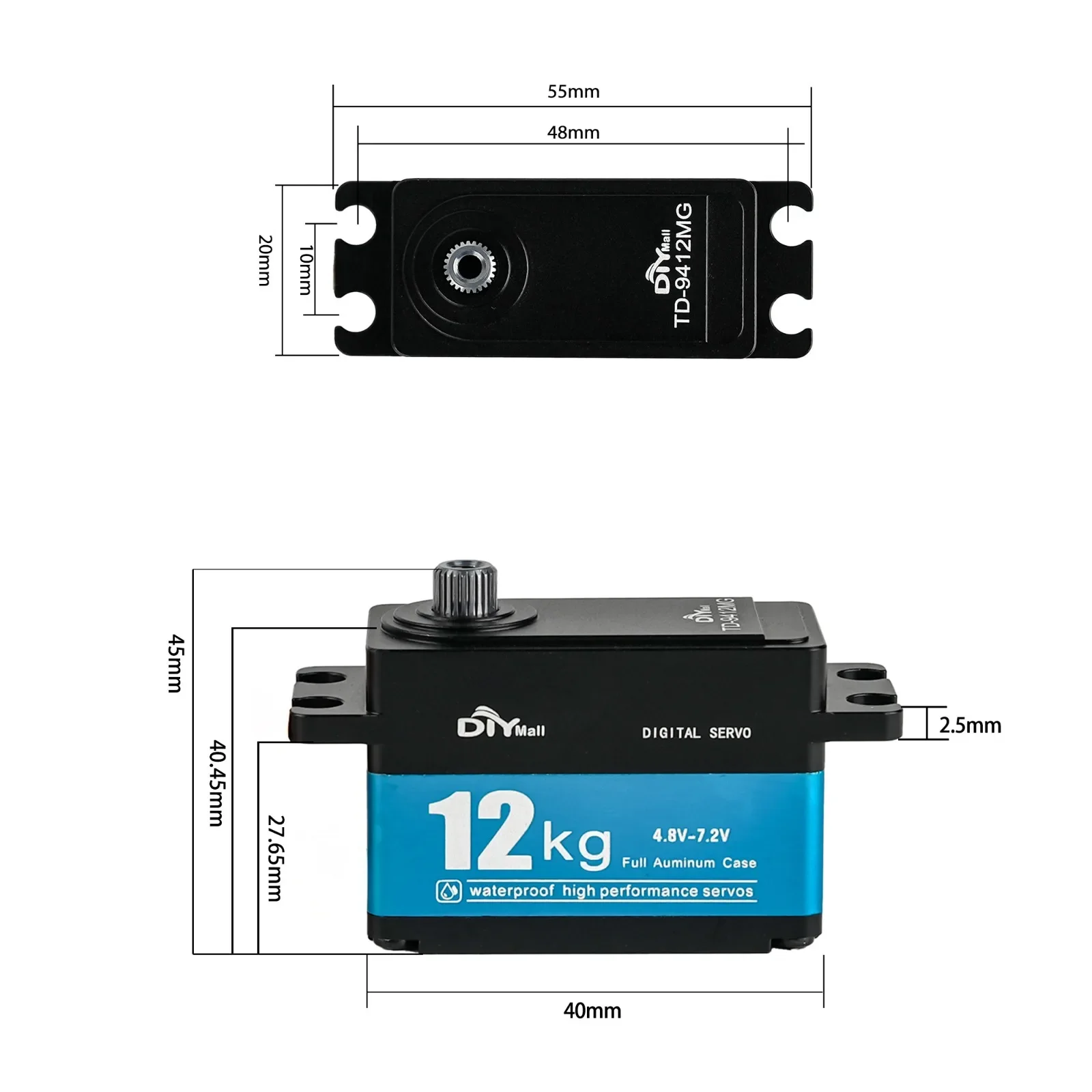 12KG TD-9412MG High Torque Ful - Servo Motor Sg90 review and price