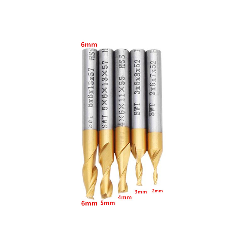 5Pcs 2 Flute End Milling Cutte - Diy Cnc Router Electronics review and price