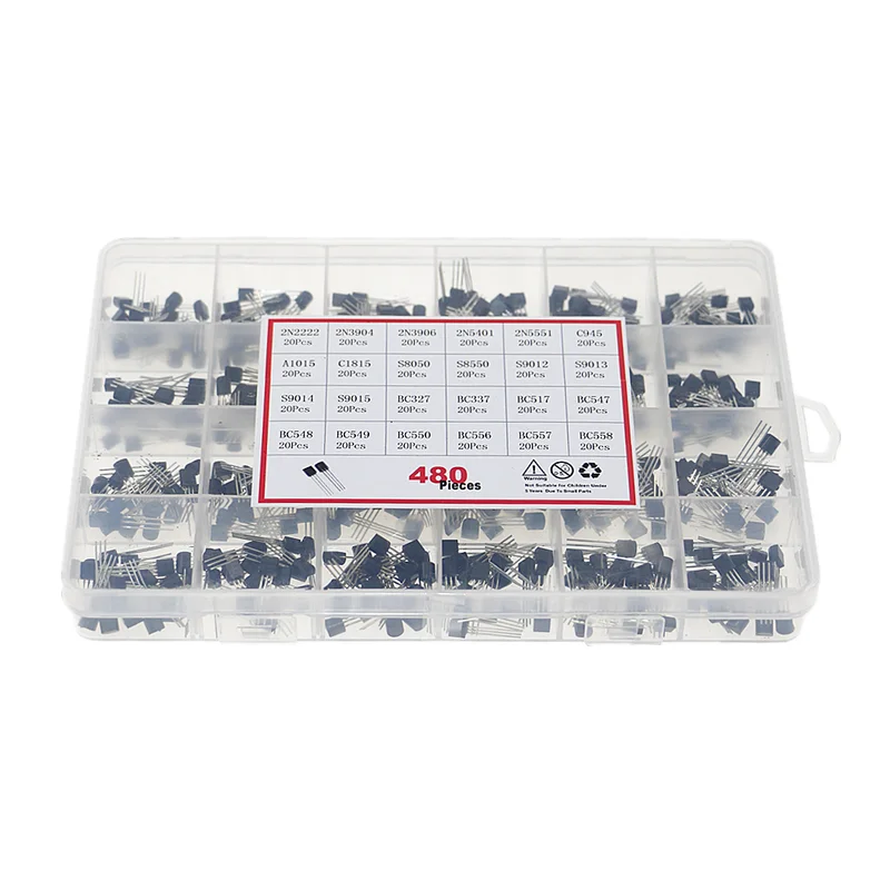 480Pcs 24Types NPN PNP Transis - Mosfet Transistor Set review and price