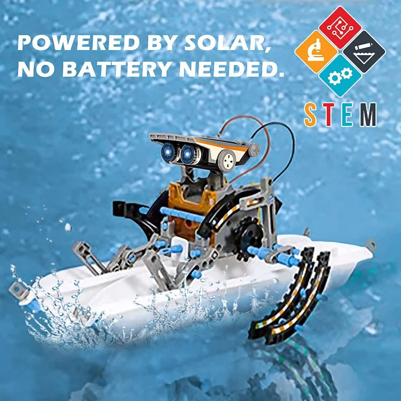 13-in-1 Solar Powered Robot Ki - Diy Robot Electronics Kit review and price