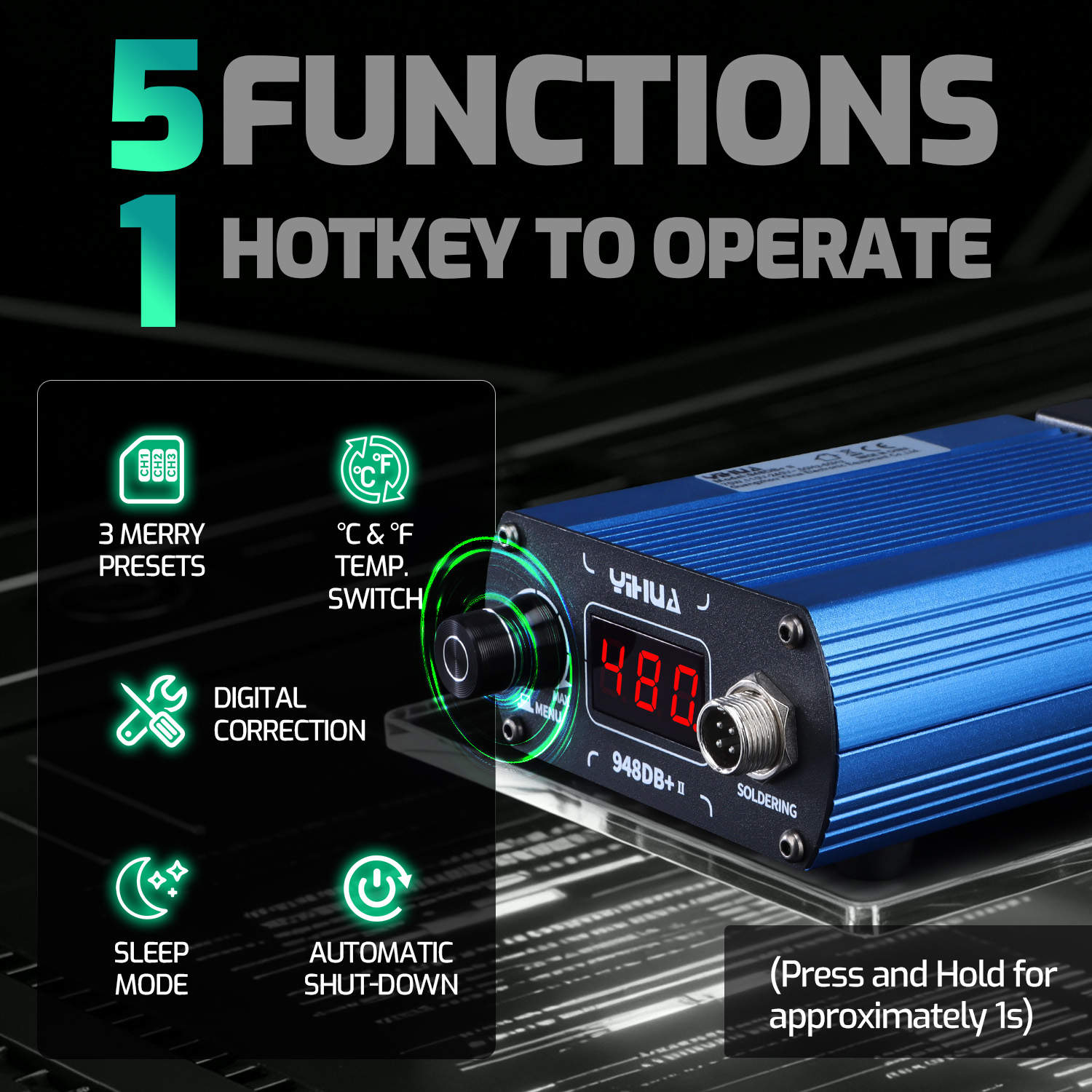 YIHUA 948DB+-II 75W Quick Heat - Diy Soldering Station No Electronics review and price