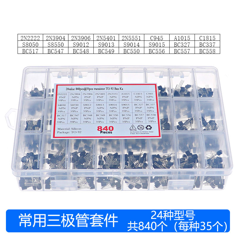 840pcs/Box 24Values TO-92 Tran - Mosfet Transistor Set review and price