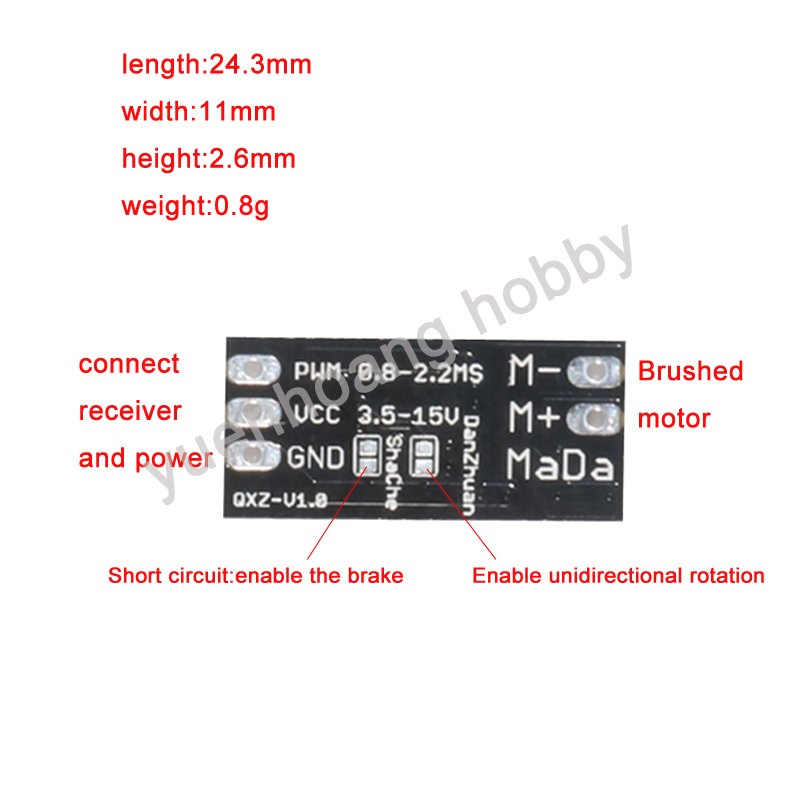 1PC 3.5-15V Brush ESC Two-way  - Diy Boat Electronics review and price