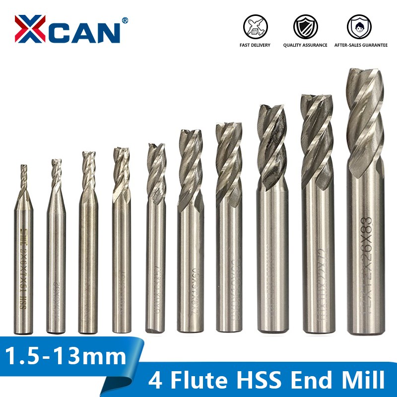 XCAN HSS Milling Cutter 4 Flut - Diy Cnc Router Electronics review and price
