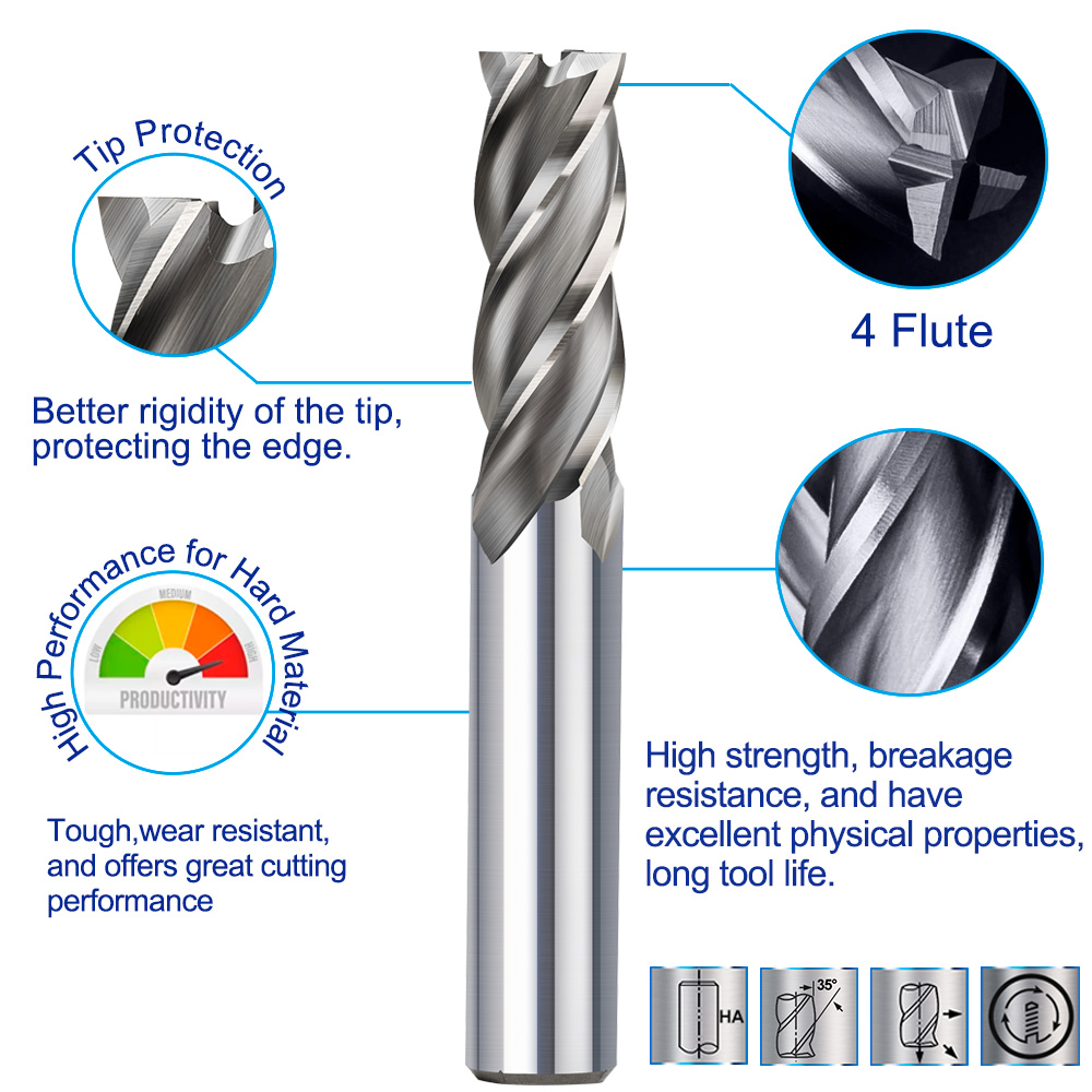 XCAN HSS Milling Cutter 4 Flut - Diy Cnc Router Electronics review and price