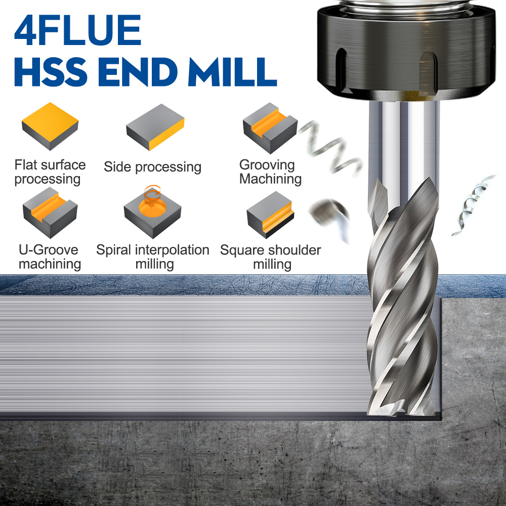 XCAN HSS Milling Cutter 4 Flut - Diy Cnc Router Electronics review and price