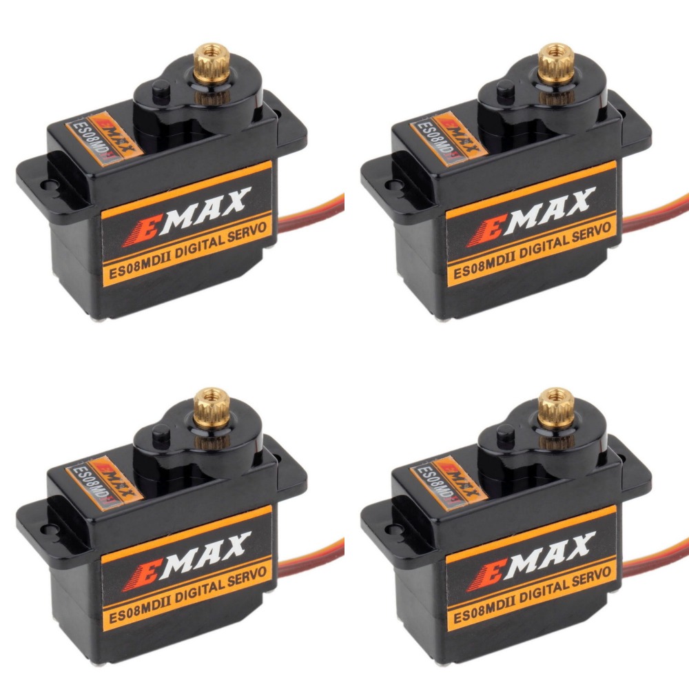 4pcs EMAX ES08MDII ES08MD II D - Servo Motor Sg90 review and price