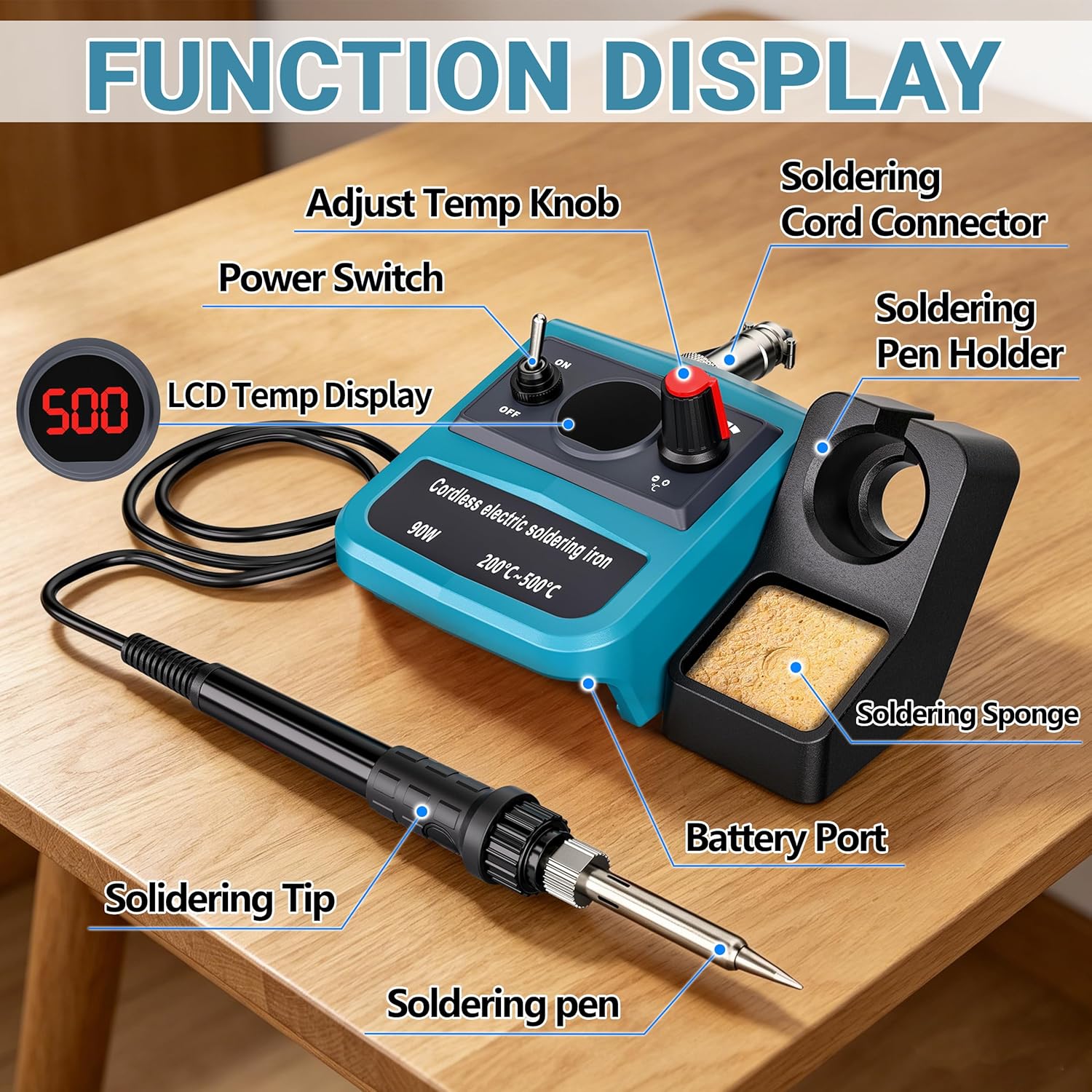 90W LED Digital Cordless Solde - Diy Electronics Gadget review and price