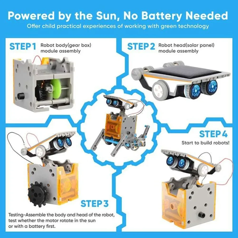 13 in 1 Solar Powered Robot Sc - Diy Electronics Gadget review and price